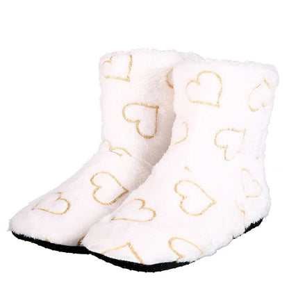 Chausson femme motif coeur