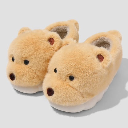 Chausson chien beige