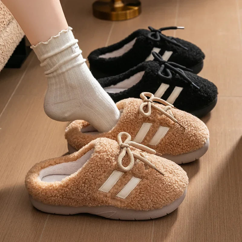 Chausson femme antidérapant chaud