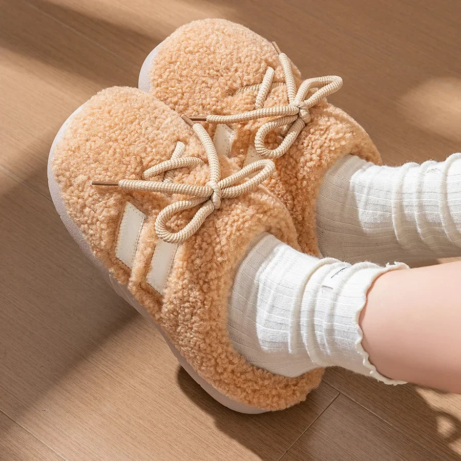 Chausson femme antidérapant chaud