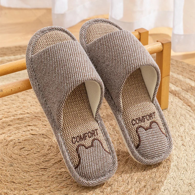 Chausson homme femme lin