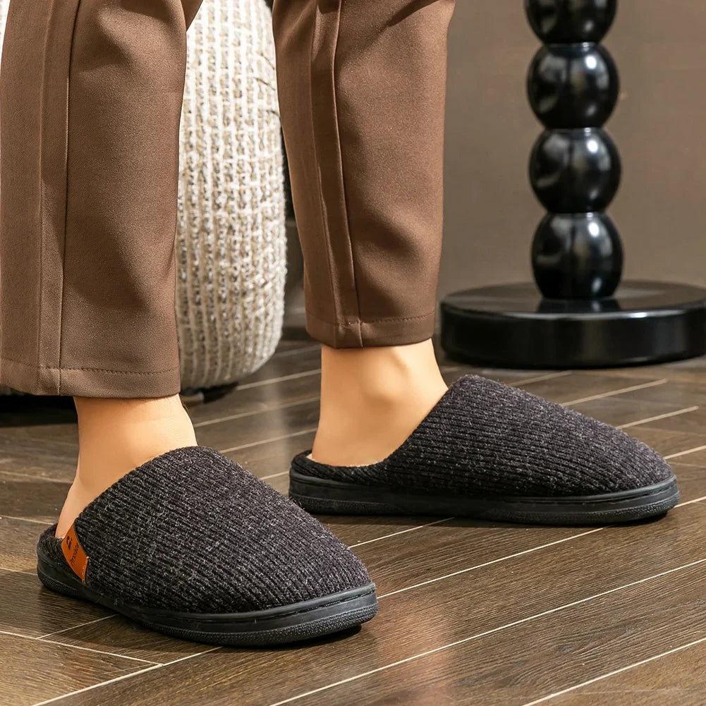 Chausson homme tricot fourré