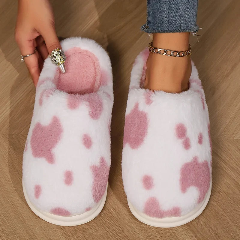 Chausson vache peluche