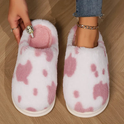 Chausson vache peluche
