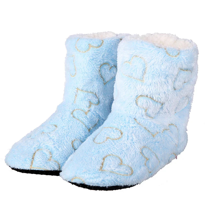 Chausson femme motif coeur