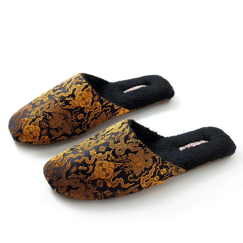 Chausson style chinois velours