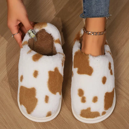 Chausson vache peluche