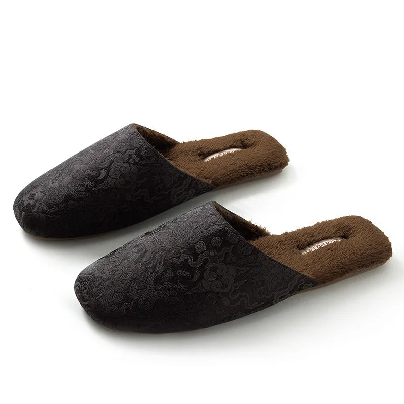 Chausson style chinois velours