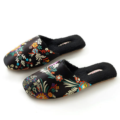 Chausson style chinois velours