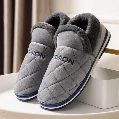 Chausson homme fourré antidérapant