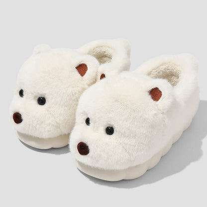 Chausson chien beige