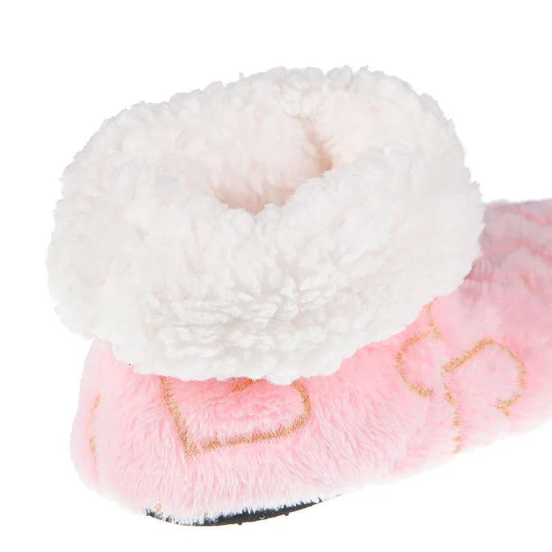 Chausson femme motif coeur