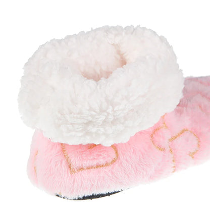 Chausson femme motif coeur