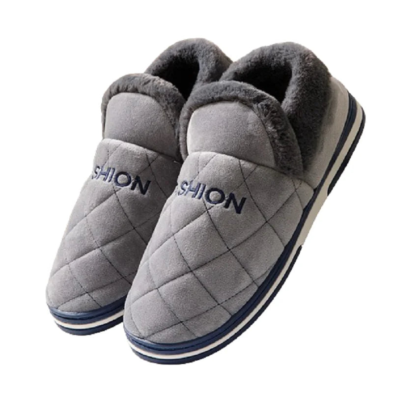 Chausson homme fourré antidérapant
