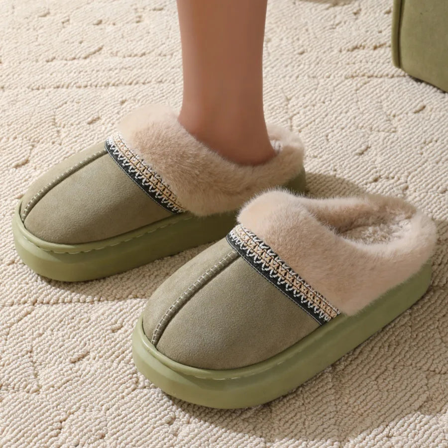 Chausson femme doublé peluche