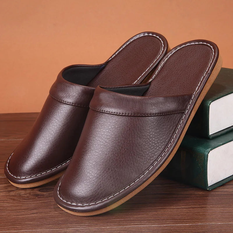 Chausson cuir pu homme