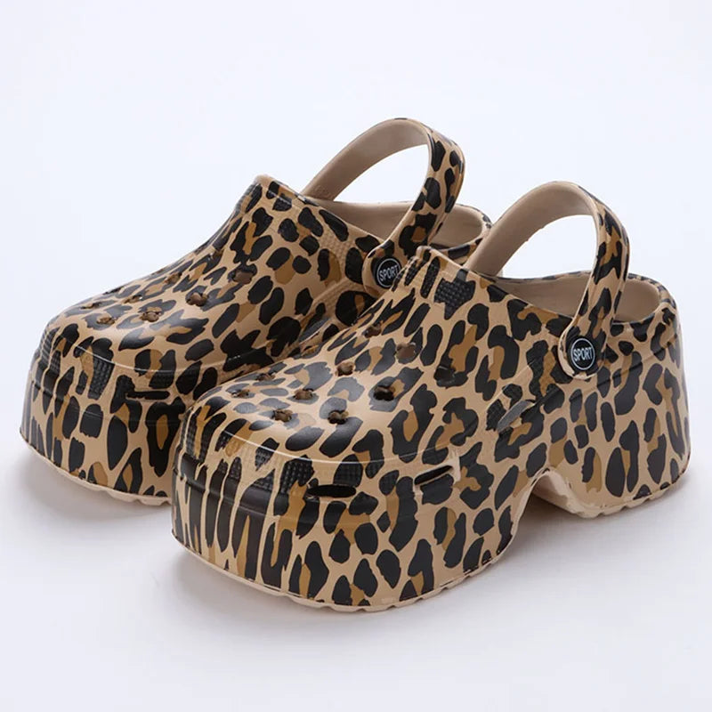 Sandales plateforme femme motif