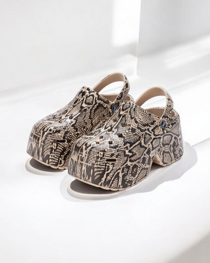 Sandales plateforme femme motif