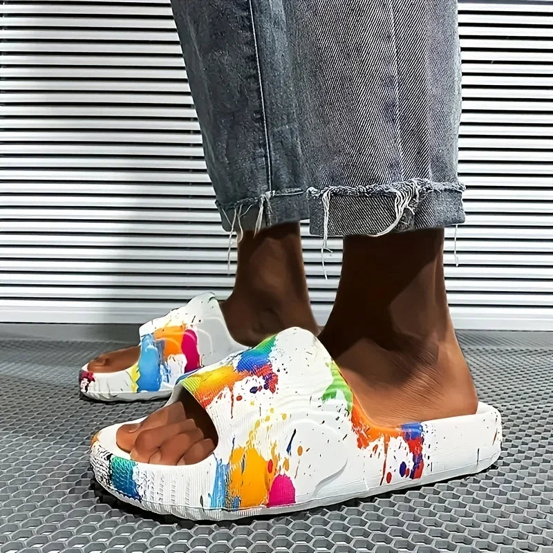 Sandales femme motif taches