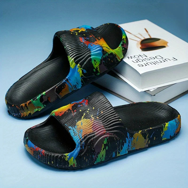Sandales femme motif taches