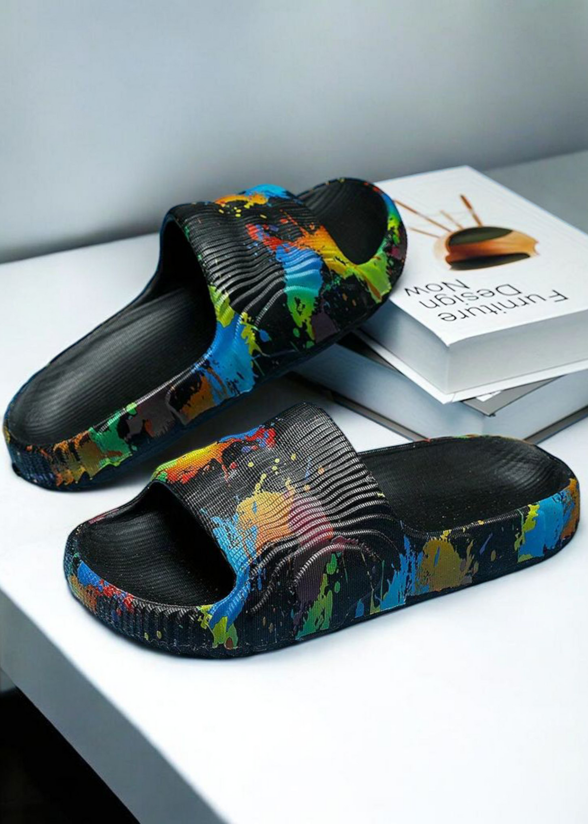 Sandales femme motif taches