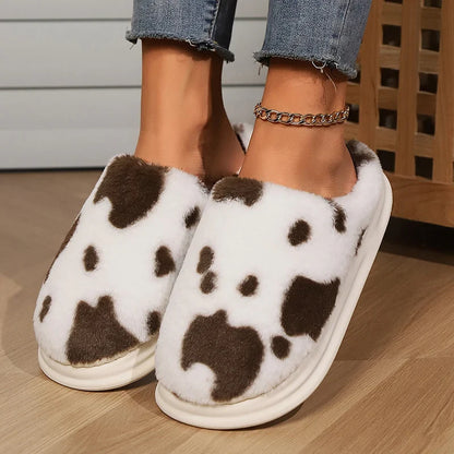 Chausson vache peluche