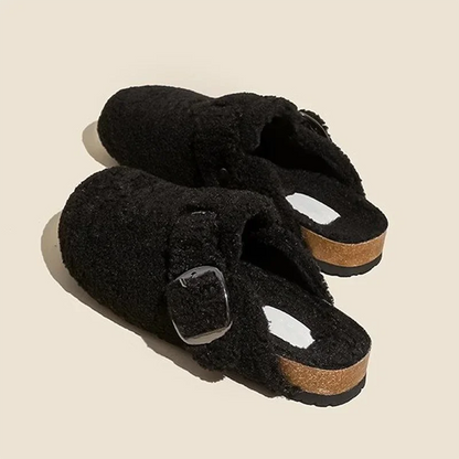 Chausson mule laine mouton