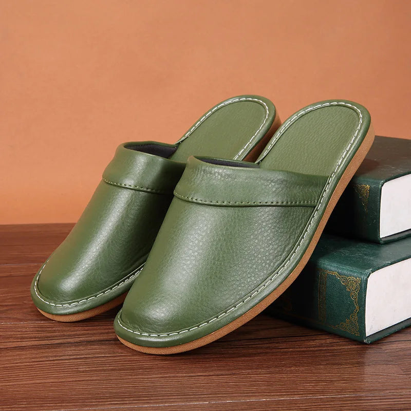 Chausson cuir pu homme