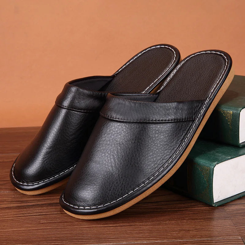 Chausson cuir pu homme