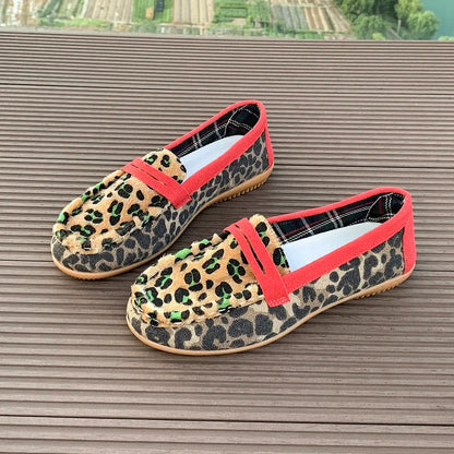 Chausson femme imprimé léopard