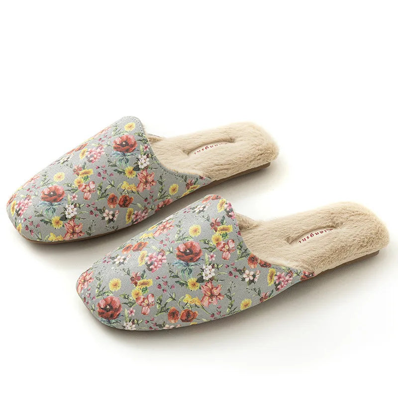 Chausson style chinois velours