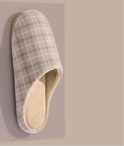 Chausson intérieur motif carreaux