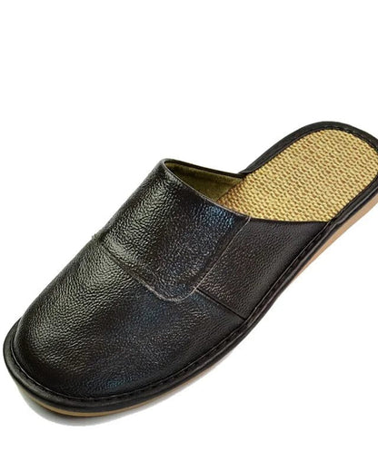 Chausson cuir homme semelle
