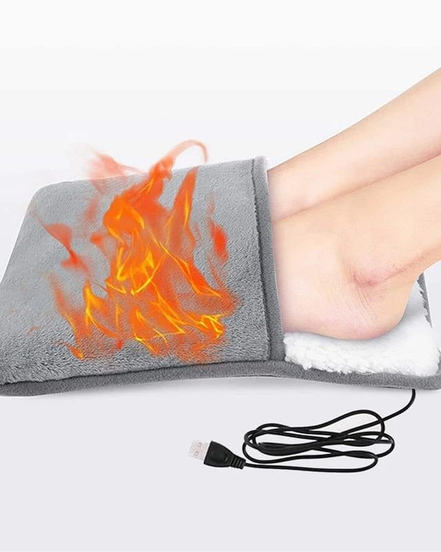 Chausson chauffant usb gris