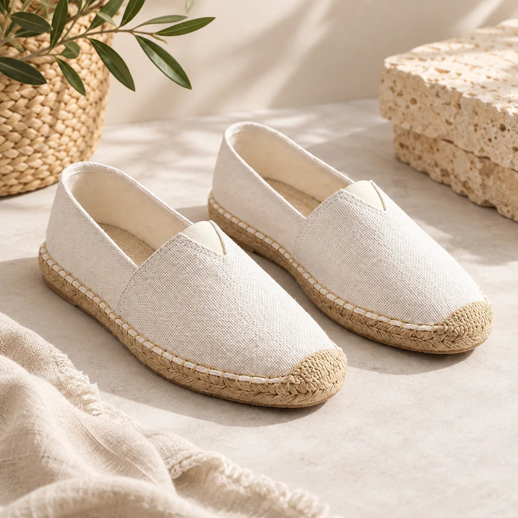 Espadrille toile homme beige