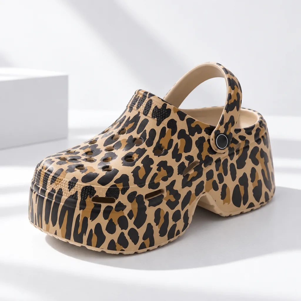 Sandales plateforme femme motif