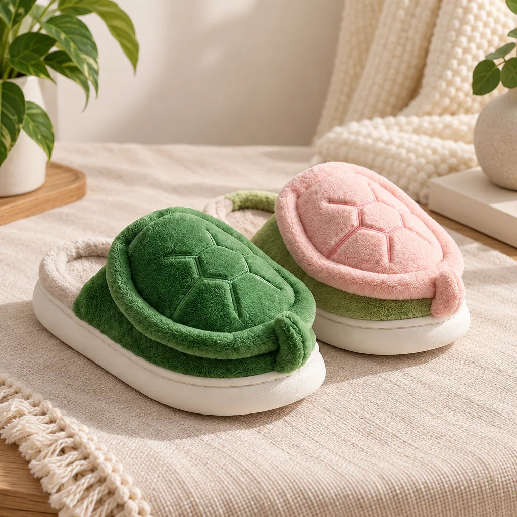 Chausson tortue peluche