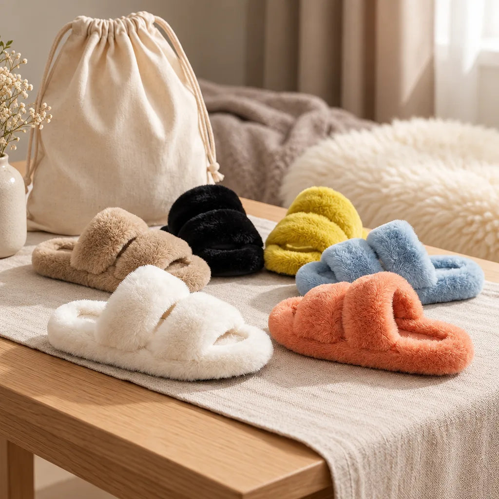 Chausson sandale fourré femme