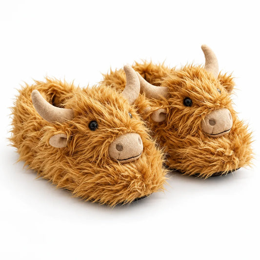 Chausson vache ecossaise peluche