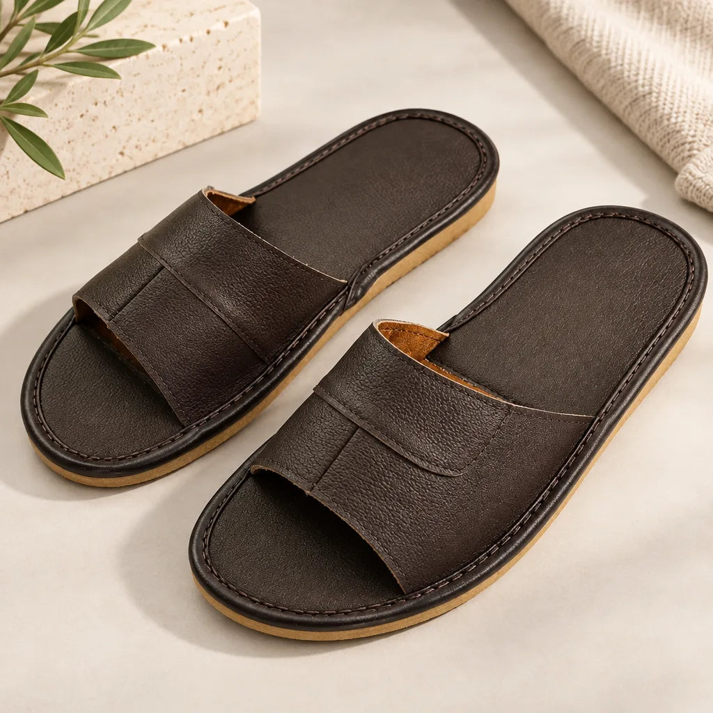 Chausson sandale homme cuir