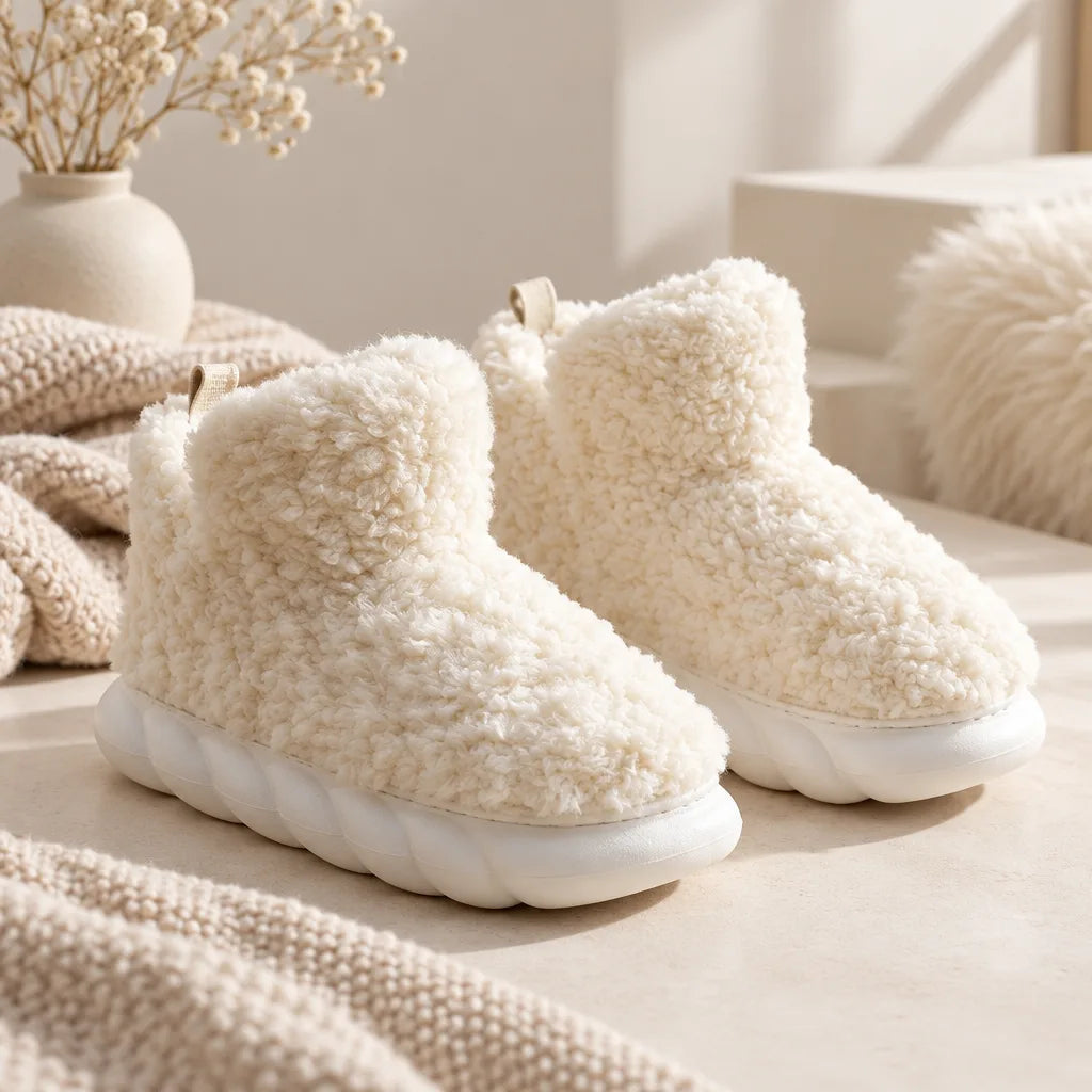Chausson botte fourré femme