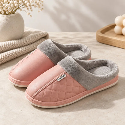 Chausson femme cuir PU