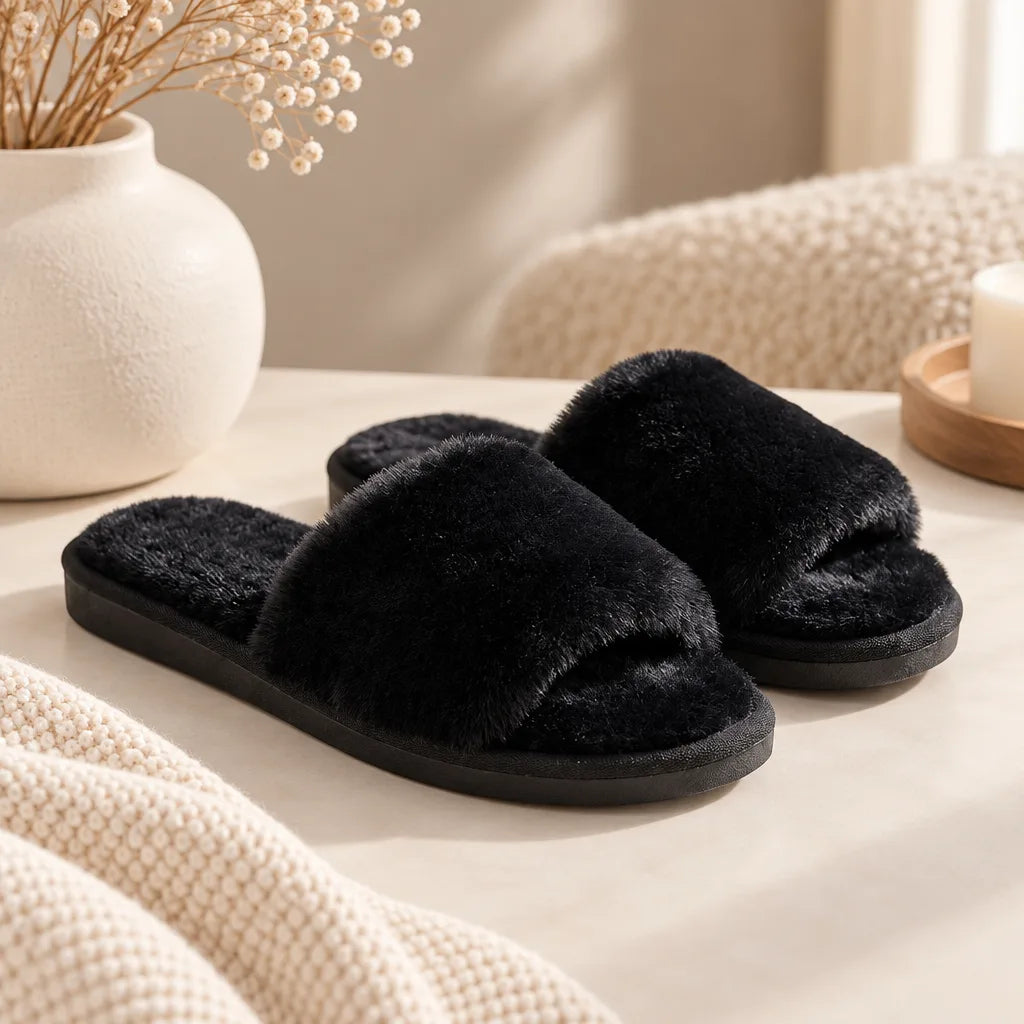 Chausson claquette fourré femme