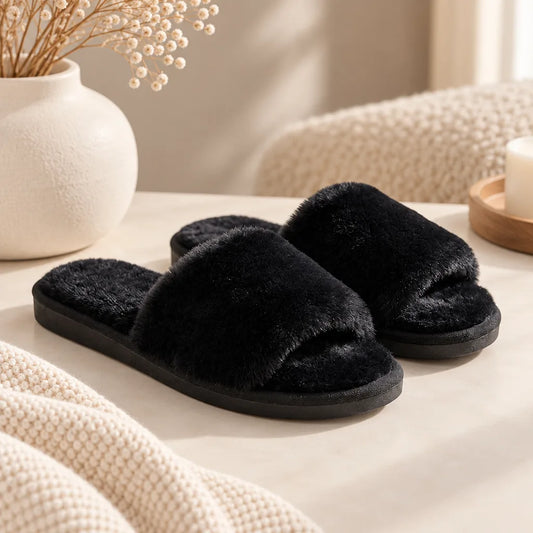 Chausson claquette fourré femme