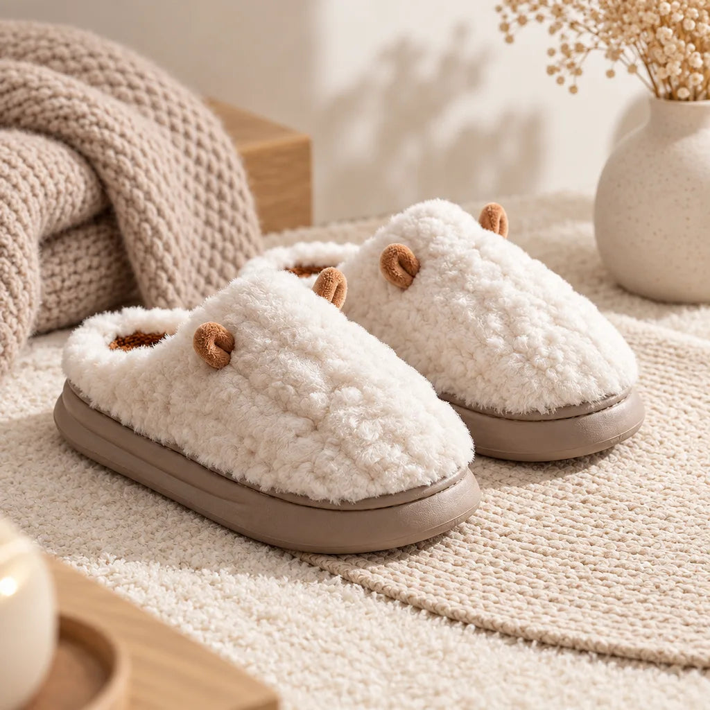 Chausson femme hiver flanelle