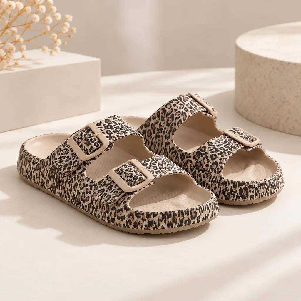 Chausson sandale femme motif