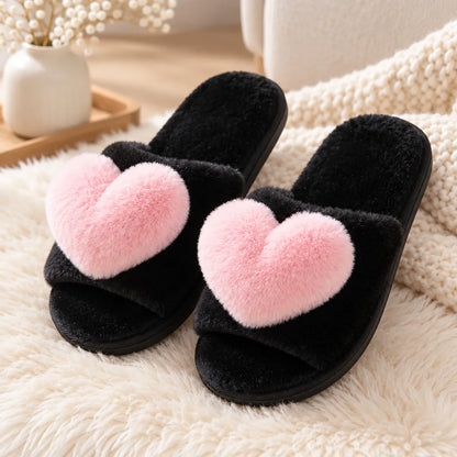 Chausson motif coeur femme