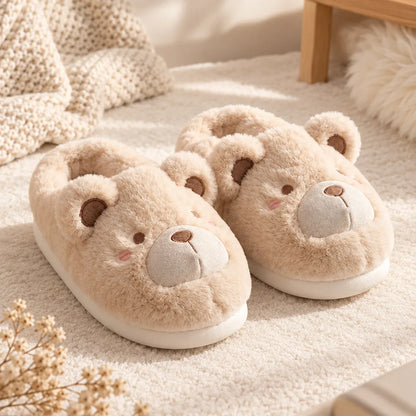 Chaussons animaux femme hiver