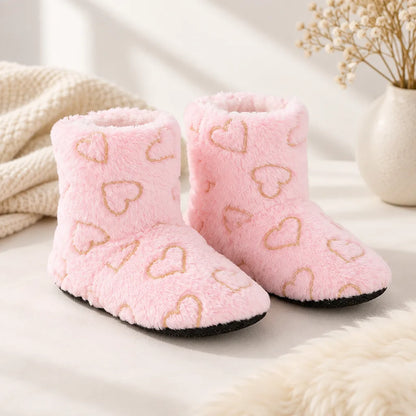 Chausson femme motif coeur