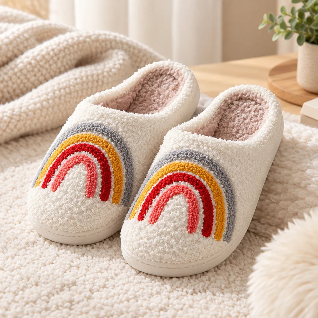 Chaussons femme arc en